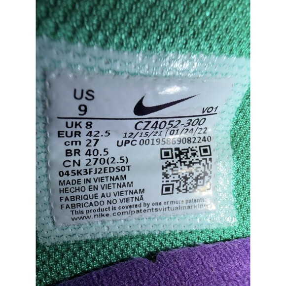 Nike LeBron Witness 6 Teal And Purple Colorway CZ4052-300 Men\'s US Size 9 NoBox